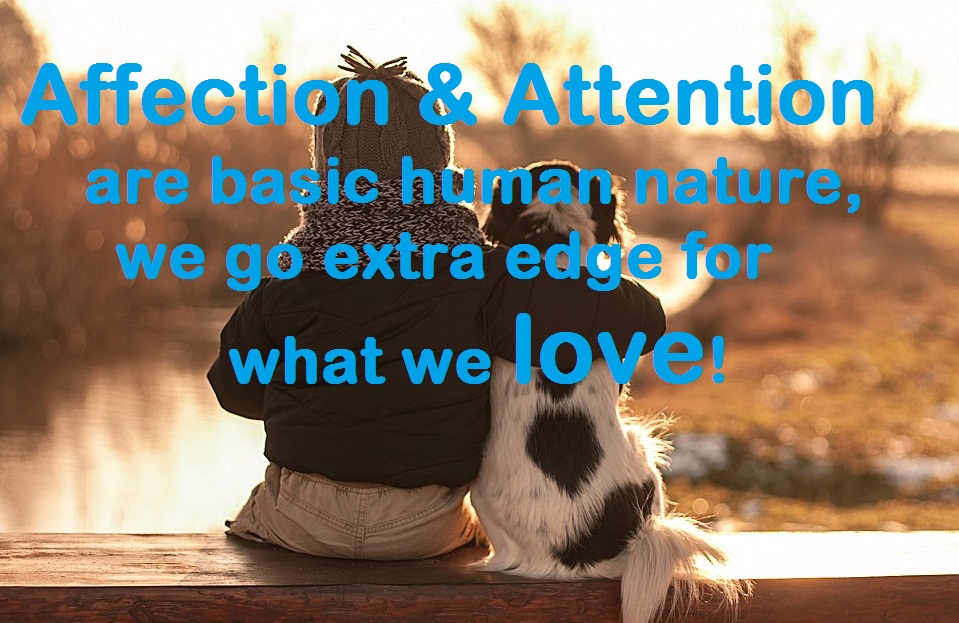 Affection & Attention are basic human nature, we go extra edge for what we love!