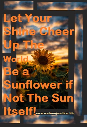 Let Your Shine Cheer Up The World, Be a Sunflower if Not The Sun Itself!_soulconjuction.com