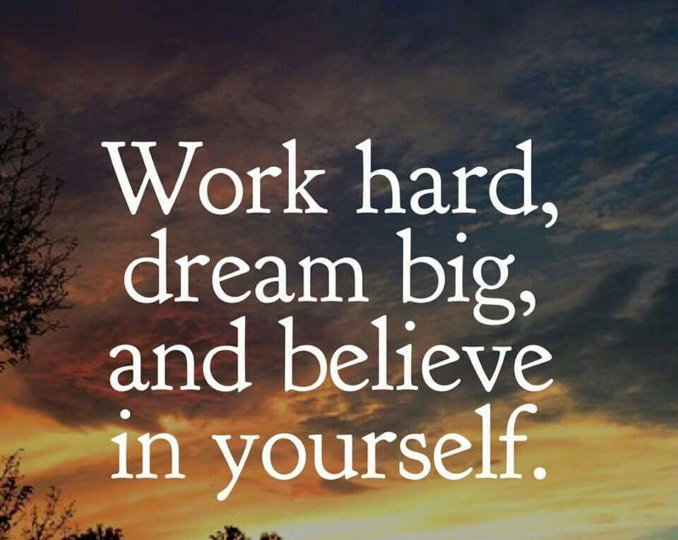 Believe In Yourself, Believe In Your Dreams & Dream Big!